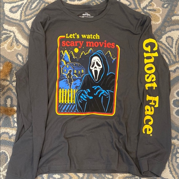 Ghost Face Long Sleeve Graphic Tee - Picture 1 of 3